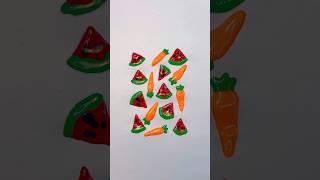 Color mix with 🥕🍉  satisfying colormixing tiktok shorts short art creative watermelon [upl. by Oberg]