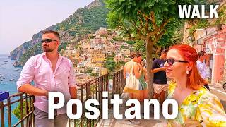 POSITANO Walking Tour 2024  Panoramic Views Beach amp Captions  AMALFI Coast Italy 4K60fps [upl. by Yrret]