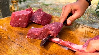 PanSeared Meat with Chestnuts amp Cornelian Cherry Sauce [upl. by Humpage]