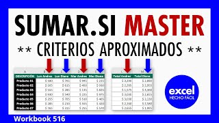 SUMARSI con Criterios Aproximados y Comodines [upl. by Arodaeht]