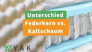 Federkern oder Kaltschaum  Was ist besser Welche ist für Dich geeignet [upl. by Jillane]