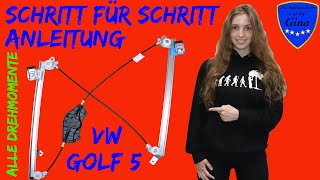 FENSTERHEBER VW GOLF 5 ERNEUERN  WECHSELN 🔹 SCHRITT FÜR SCHRITT ANLEITUNG 🔹 DIY TUTORIAL [upl. by Knapp]