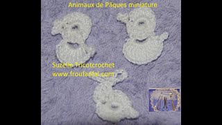 Tuto 3 miniatures de Pâques au crochet Caneton Poussin Lapin [upl. by Burroughs938]