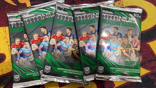 2024 NRL traders titanium opening 5 packs from newsagent 8524 [upl. by Sheehan]