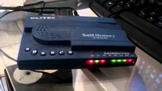 Dial up fax modem connecting Olitec self memory [upl. by Atnes]