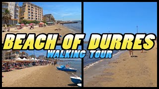 Durres Beach Walking Tour  Beach of Durres  Albania 4k [upl. by Nuahsel]