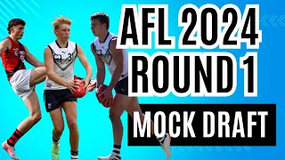 AFL 2024 Round 1 Mock Draft  Without trades  FINAL VERSION [upl. by Enyala]