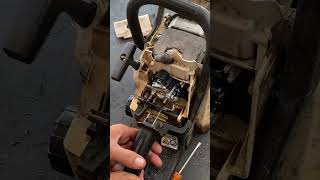 Adjusting the carburetor is not easy automobile stihl diy tools motorcycle engineering [upl. by Izy]