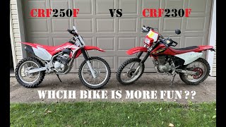 Trail Wars CRF250F VS CRF230F [upl. by Ynnub]