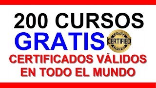 Cursos Gratis y Certificado  Mas de 200 Cursos Totalmente Gratis y Certificados ONLINE [upl. by Enilraep]