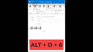 Superscript In Outlook SHORTCUT [upl. by Early514]