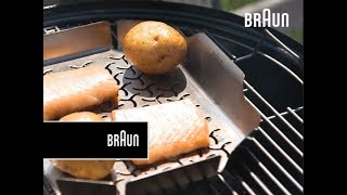 Recette Braun  Aiglefin fumé sur planche [upl. by Cozmo282]