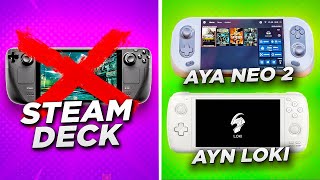 ¡ STEAM DECK TIEMBLA  conoce sus NUEVAS RIVALES AYN LOKI AYA NEO AIR plus y AYA NEO 2 geek [upl. by Brunhild]