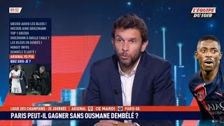 Léquipe Du Soir  PARIS SG PEUTIL GAGNER SANS OUSMANE DEMBÉLÉ À ARSENAL  Arsenal vs Psg Ldc [upl. by Camel]