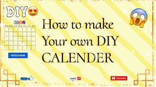 DIY calendar 🗓️ special for new year🎉🤩2024howtomakediy calendarhow to make a calendar 🗓️ 😍 [upl. by Mcgee]