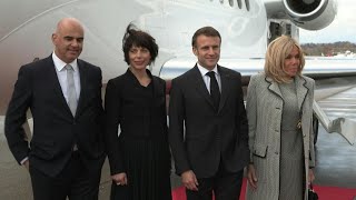 Emmanuel Macron arrive à Berne pour une visite d’Etat en Suisse  AFP Images [upl. by Roma151]