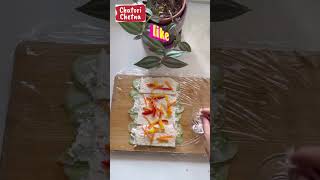 Cucumber Sushi Roll  2 Minute mein khatam bhi ho jayega  Fireless Cooking Recipe shorts [upl. by Etiragram208]