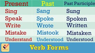 Verb Forms in English  270 most important forms of verbs  PresentPastPast Participle  Part2 [upl. by Odawa463]