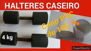 Como fazer halteres com cimento e cano de PVC [upl. by Ark954]