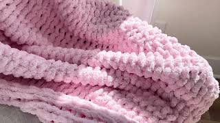 Amélie Home Chunky Knit Blanket Throw Thick Soft Yarn Chunky Throw 50x60 Handmade Chenille Cable K [upl. by Gretna]