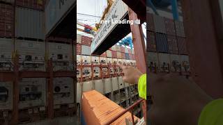 Ship pr container Aise loading hota h🛳️☠️🗿 explore ship shortvideo [upl. by Belicia431]