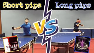 Modern defense vs short pips  Donic Spike P1 vs Dr Neubauer Killer Soft  tournament match [upl. by Mckinney986]