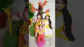 🌸Making clay shiv Parvati with Ganesha😍🌸🙏diy clay pakorascraftworld [upl. by Adnaugal580]