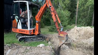 Terex Schaeff HR12 back filling a pit [upl. by Joshuah196]