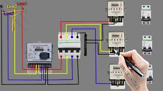 3 Phase Energy Meter To Single Phase Energy Meter Connection  Its Electrical [upl. by Nihhi]