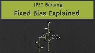 JFET Biasing Fixed Bias Configuration Explained with Solved Examples [upl. by Euqinomod543]