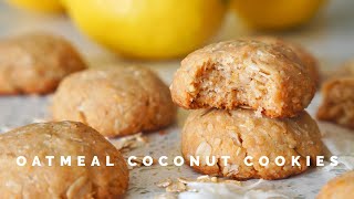 Crunchy amp Chewy Oatmeal Coconut Cookies  Delicious No Eggs Cookie Recipe [upl. by Anerdna]