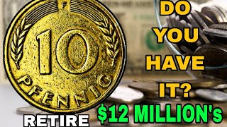 Top 10 MOST VALUABLE GERMANY 10 PFENNIG COINS COULD MAKE YOU A MILLIONAIRE LOOK FOR THESE [upl. by Jeffy]