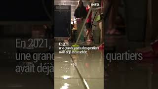 Belgique  orages violents et inondations à Walhain et Ernage rtbf shorts [upl. by Ehtnax]