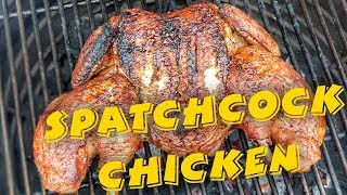 Spatchcock Chicken cooked direct on the Kamado Joe Big Joe [upl. by Mulford476]