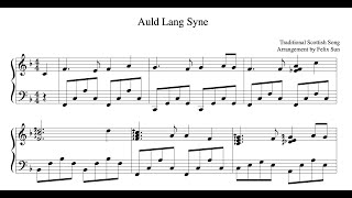 Auld Lang Syne  Sheet Music beautiful piano solo [upl. by Silevi]