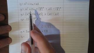 Completing the square for quadratics [upl. by Naujed67]