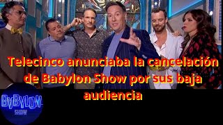 CARLOS LATRE Y BABYLON SHOW ES CANCELADO POR SUS BAJAS AUDIENCIAS EN TELECINCO [upl. by Ellemaj657]