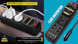 CRUST N80 Car Inverter 200 Watt  Best Car Inverter  Laptop Charger shortsvideo unboxing shorts [upl. by Perl]