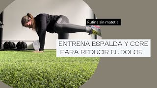 Entrena espalda y Core para reducir el dolor [upl. by Aekan]