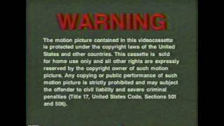 Warning Copyright Movie Intro 1991 [upl. by Ahcsas]