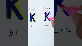 4 Lettering Styles K 💌 shorts viral krushisart calligraphy [upl. by Yankee]