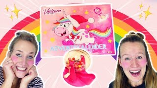 Einhorn ADVENTSKALENDER LOTTERIE Challenge NINA VS KATHI Wer öffnet die besten Türen Craze Unicorn [upl. by Hillard]