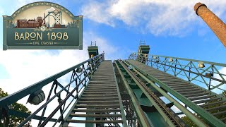 Baron 1898 Dive Coaster 4K Front Seat POV  Efteling [upl. by Ellon]