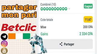 Betclic comment partager mon pari [upl. by Seabrooke153]