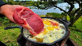 Delicious STEAK Cooked in BUTTER Youve NEVER Seen This Before  ASMR Relaxing Cooking [upl. by Neliac]