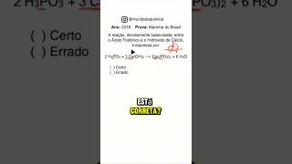 Balanceamento químico sacana química enem educação ensino [upl. by Acinemod]