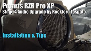 Polaris RZR Pro XP Rockford Fosgate Stage 4 Audio Upgrade Installation amp Tips  Ride Command Radio [upl. by Magdaia]