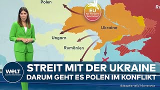 STREIT MIT UKRAINE Darum geht es beim Konflikt mit Polen  und das leistet Warschau I WELT Analyse [upl. by Bushweller]