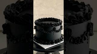 The Art of Black Frosting Elegant Cake Decor Techniques cake shorts decoration [upl. by Dnalloh]