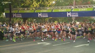 Hartford Marathon returns with thousands running cheering and celebrating [upl. by Acirehs990]